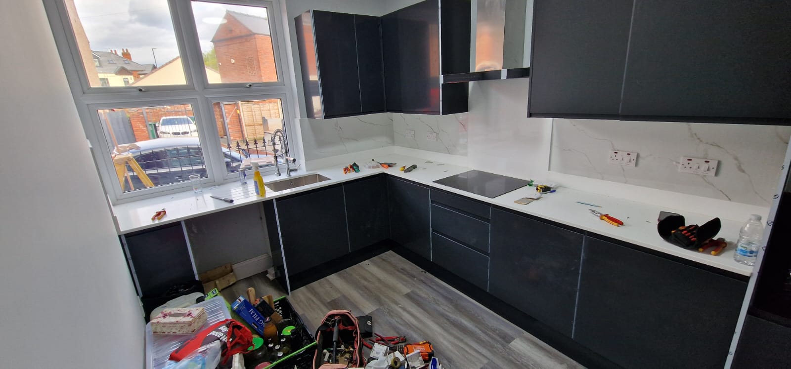 Modern kitchen refurbishment completed by IR Build in Coventry