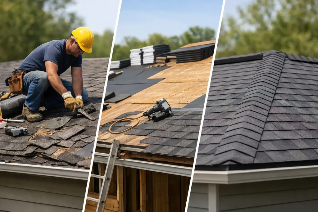 Roof Repair Versus Replacement or a New Roof?